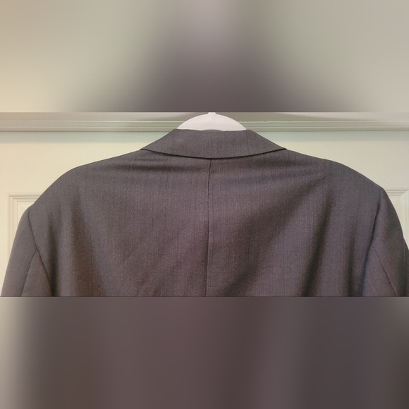 Men's Hickey Freeman 100% Wool Boardroom Jacket Size 42L Dark Charcoal Gray NICE - Picture 6 of 14